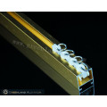 Aluminum Curtain Track Profiles with Brushed Gold Color